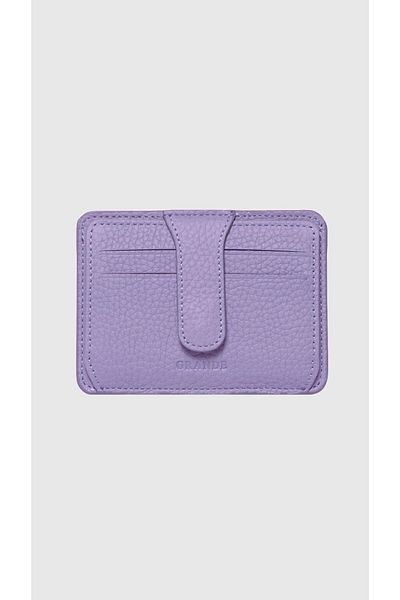 Grande 3607 Genuine Real Leather Card Holder Wallet for Women and Men Lilac