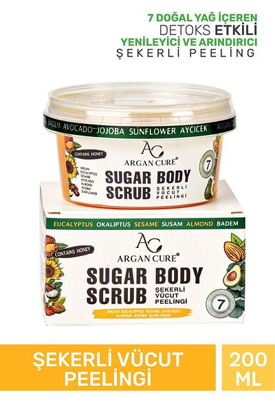 Argan Cure Renewing and Purifying Sugar Peeling 200 Ml (Contains 7 Natural Oils)