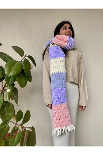Genel Markalar Fluffy Atkı El Örgüsü Yumuşacık