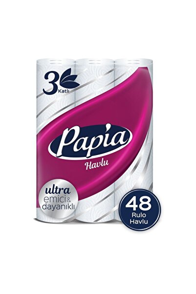 Papia Kağıt Havlu 48 Rulo (12 RULO X 4 PAKET)