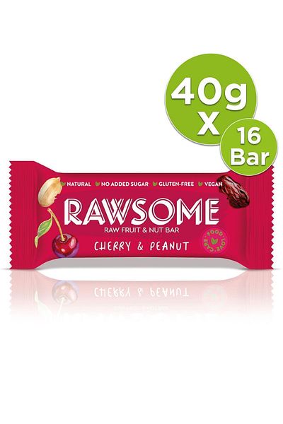 Rawsome 40g Fruit and Nut Bar - 16 Pieces with Cherry and Peanuts