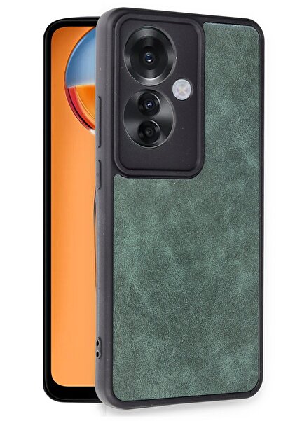 Rivor Oppo Reno 11F 5G İçin Kılıf Kamera Korumalı TPU ve Süet PU Deri Kaymaz ...