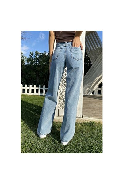 mooishan Wideleg Снігомий Жіночі джинси з широкими штанинами Wide Leg Kot Штани