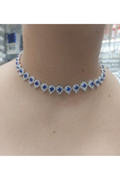 METİN BARIŞ Lolo Bijuteri Çanta LOLO0365 Choker Gümüş Kaplama Kararmaz Kolye