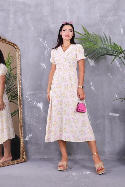 ZEYWEAR Baby Collar Elastic Waist Dress