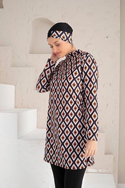 DONEX Καλσόν με μοτίβο Lycra Πλήρως καλυμμένο Hijab Μαγιό 1225