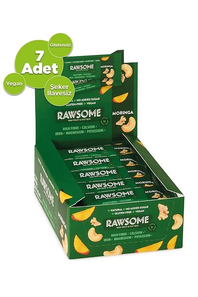 Rawsome Gluten Free and Vegan Moringa Bar - 33g x 7 Bar