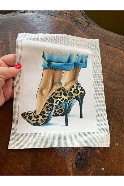 Gönülden Tasarım 23X18 CM Pletene cipele - Vizuelna i prošivena aplikacija za...