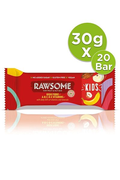 Rawsome 20 Gluten Free Vegan Multivitamin Kids Bar - 30g
