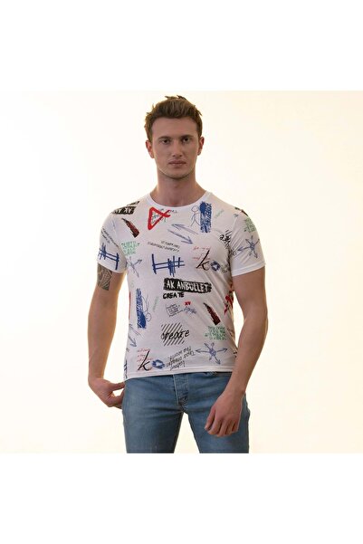 Exve Exclusive Tricou pentru bărbați, din bumbac, din bumbac pieptănat