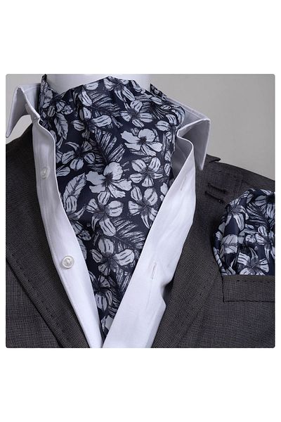 Exve Exclusive Set de batiste pentru bărbați, albastru, gri, cu modele florale