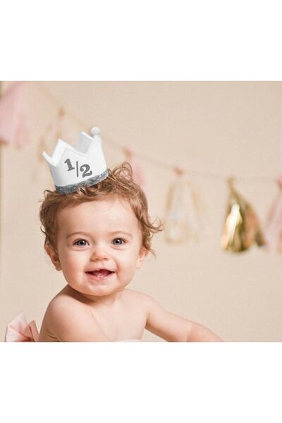 MFM πάρτι 1/2 μισής ηλικίας Eva silver king crown