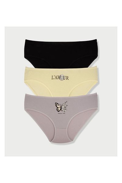 Dominant Bikini DOMINANT din bumbac Big Bedeb pentru femei - Pachet de 3 XL-XXL-3XL