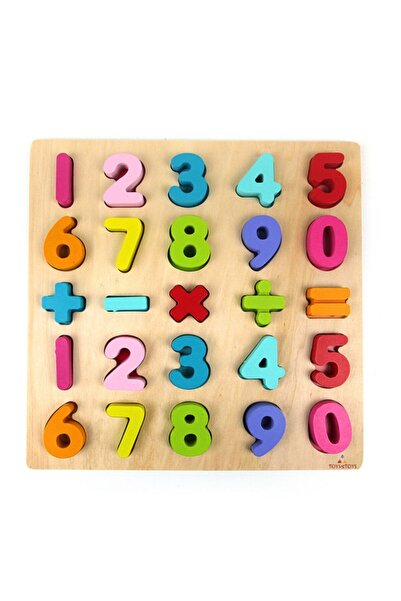 TOYS&TOYS أرقام تعليمية ثلاثية الأبعاد لغز بولتاك خشبي ملون