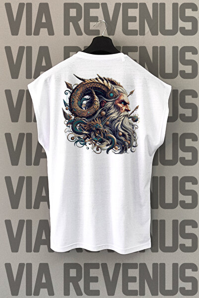 Vordevia Bela Odin Back Štampano sportska majica - bez rukava