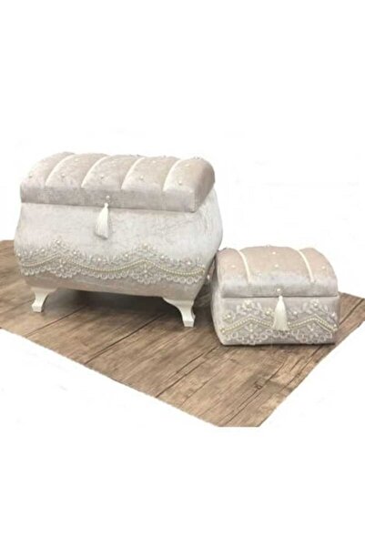 Nima Çeyiz Orta Lüks Incili Ikili Çeyiz Sandığı