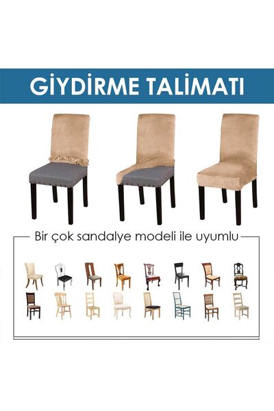 Faiend Balpeteği Desen Likra Kumaşlı Tüylenmez Yikanabilir Sandalye Örtüsü Sandalye Kılıfı Yeni Model Tekli