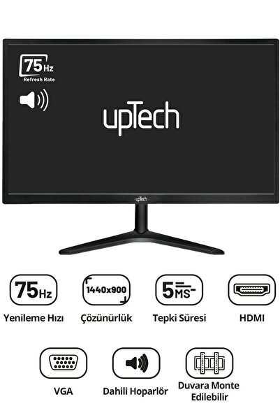 Genel Markalar HD190S 19" Geniş Ekran 75 Hz 5ms (VGA,HDMI,SES) Dahili Hoparlör Led Monitör