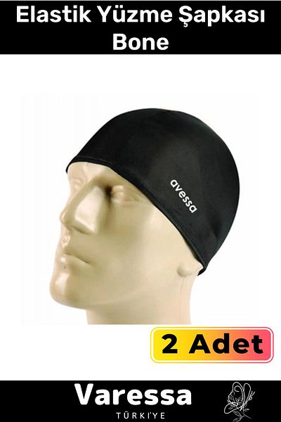 VARESSA Special Series - Stylish and Waterproof Silicone Swimmer Set of 2 Pool and Sea Cap Elastic Swimming Cap