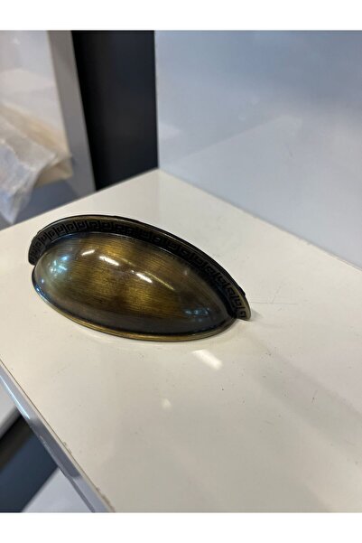 Taşkın Aksesuar Mâner metalic Tas Midye 96 mm, galben antic, ușă dulap, sertar modern, mobilier, unitate TV aurie, noptiera