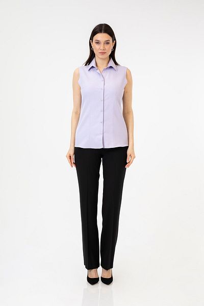 by shirts collection Cămașă elegantă și elegantă de culoare liliac cu mânecă zero