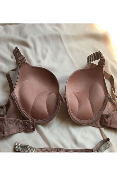 Cansoy Set sutien cu pudră cu piatră dublu cu susținere Diva 663 Tk