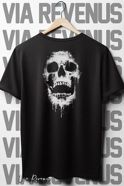 Vordevia Μπλουζάκι Skull Back Printed Μαύρο Oversize