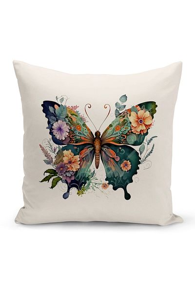Bertille Home Vintage Series Double Sided Digital Printed Throw Pillow Case (Vintage Cushion Cover)