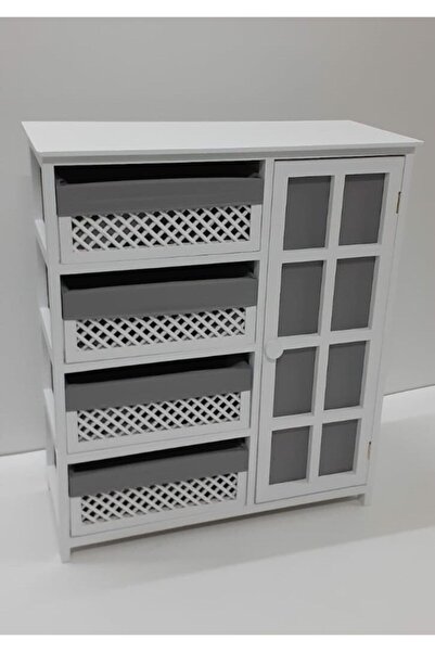 HAVİN HOME Beyaz Dolaplı Sebzelik