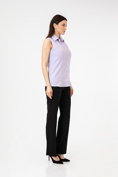 by shirts collection Cămașă elegantă și elegantă de culoare liliac cu mânecă zero