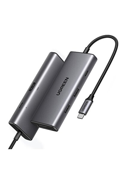 Ugreen Type-c To 4k/30hz Hdmı 2*usb 3.2 Type-c 3.2 Sd Tf Kart Okuyucu Çoklayı...