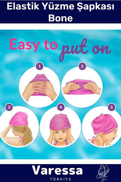 VARESSA Colorful Silicone Swimmer - Waterproof and Leak-Proof, Pool and Sea Elastic Swimming Cap Set of 2