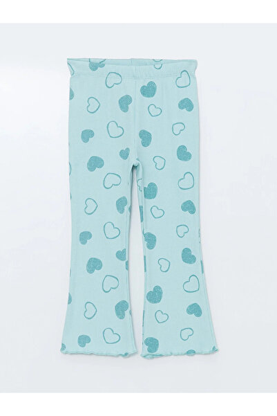 LC Waikiki LCW Baby - Crew nyakú, nyomott pulóver és hosszú ujjú leggings kislányoknak, 2 darabos szett