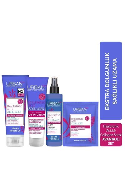 Urban Care Hyaluronik Asit&Kolajen Sağlıklı Uzamaya Yardımcı 4'lü Saç Bakım S...