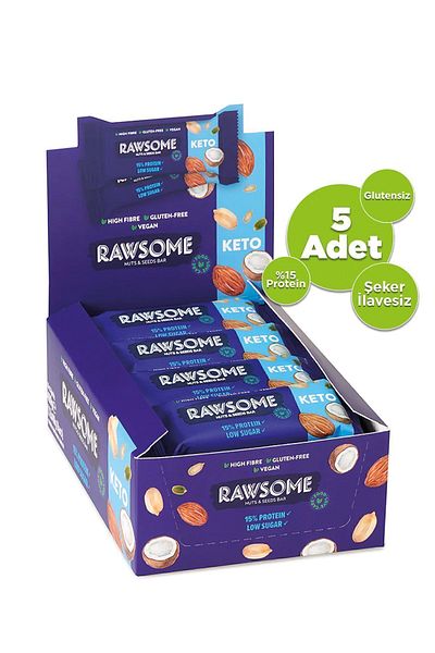 Rawsome 40g Ketogenic Protein Bar - 5 Pieces