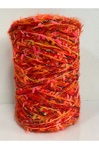 göçer Red Moher and Multi-Coloured Glitter Camarine Visual Net 300 g