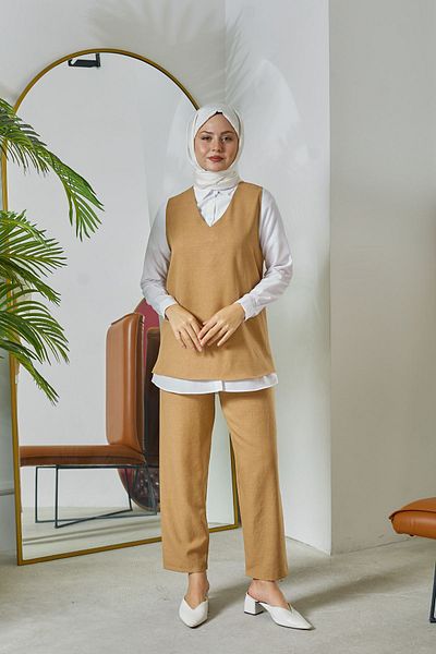 Smymoda Comfortable Cut 3-Piece Women's Set - Sweaters, Shirts and Trousers