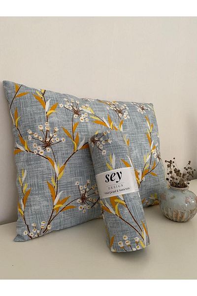 Sey Design Floral Pattern Yellow Lavender Single Elastic Sheet Set