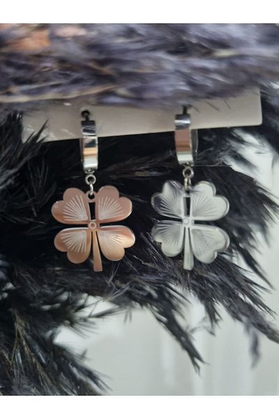 Garamak Steel Stainless Clover Earrings