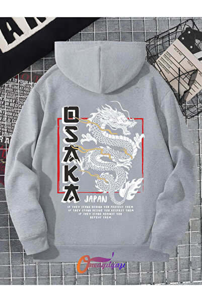 oneagılyazı Hanorac oversize unisex cu glugă cu imprimeu Osaka