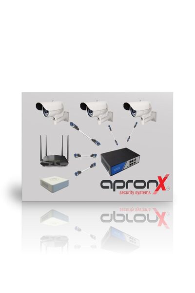 APRONX 4 Port Poe 78w Switch 10/100 4 Poe 2 Uplink