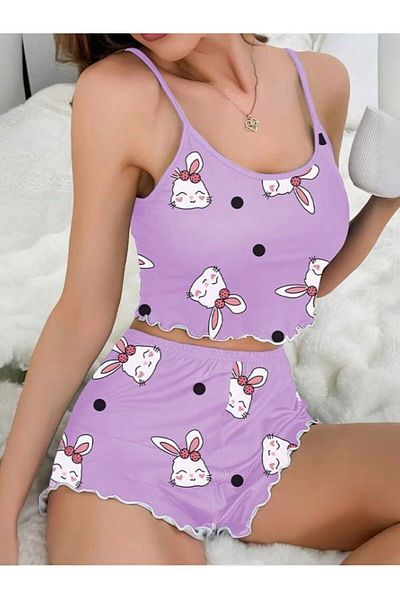 AURA Dámské kraťasy s páskem Set Rabbit7