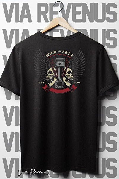 Vordevia Crna Oversize kroj T-shirt - Divlja i slobodna biciklistička torba Š...