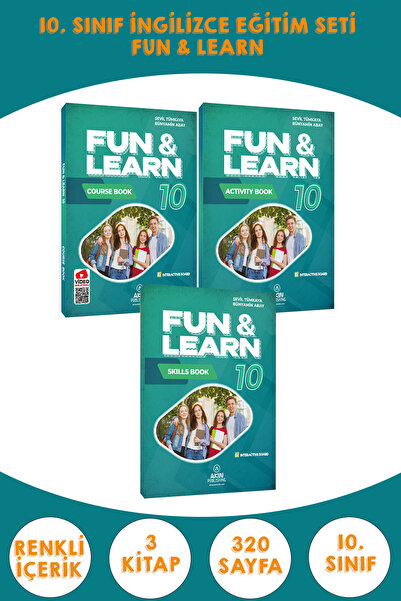 AKIN DİL Akın Publishing 10. Sınıf Ingilizce Fun And Learn 3 Lü Set Akın Publ...