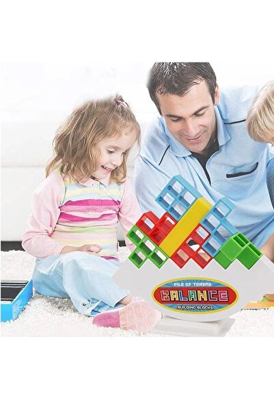 Depomiks Avm Tetra Tower Game Stacking Block Stack Building Blocks Balance Puzzle Colorful Educational Toys 16 Pieces