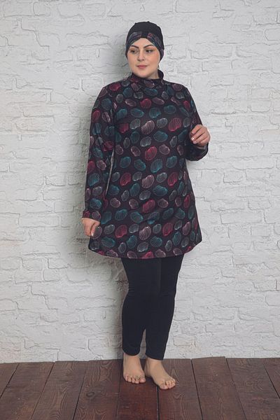 DONEX 1244 Μαγιό Hijab Lycra με πλήρη επένδυση