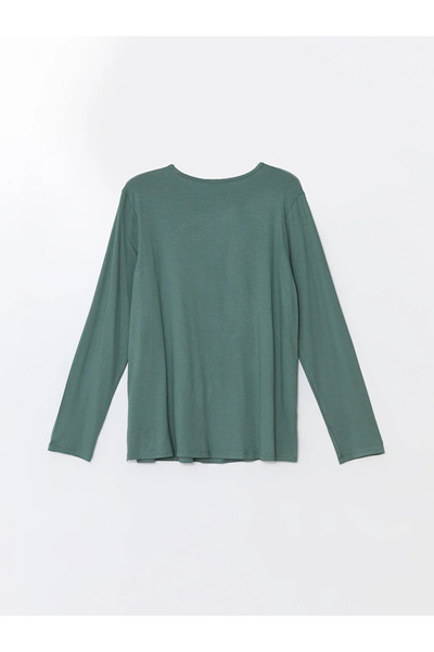 LC Waikiki LCW Grace Bisiklet Yaka Düz Uzun Kollu Kadın Bluz