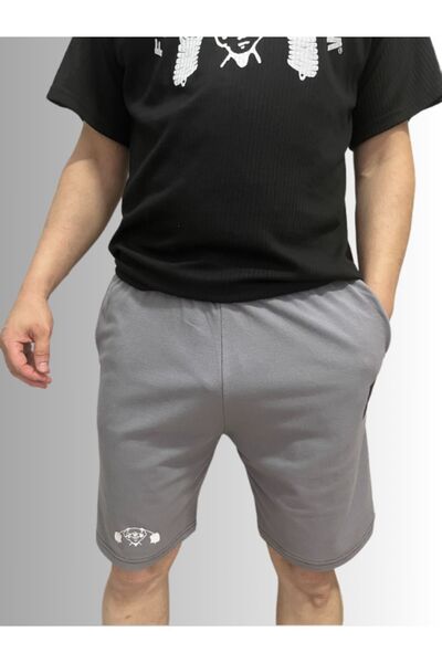 Full power Unisex Gray Short Shorts - Breathable, Ideal for Sports and Daily Use
