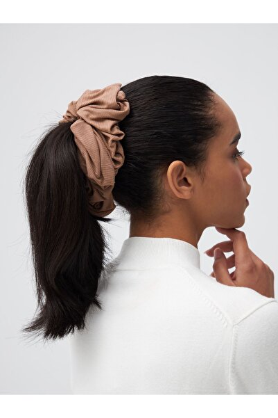 Femple Modest مشبك شعر سلكي من الخيزران المنك الدافئ - سكرانشي