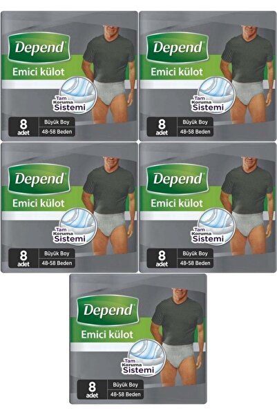 Depend سراويل داخلية ماصة حفاضات كبيرة للرجال 40 قطعة (5pk*8)